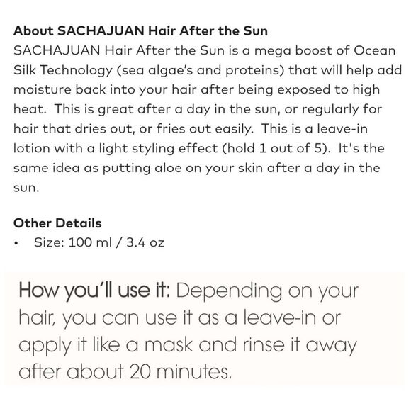 Sachajuan After Sun Leave-In Hair Treatment - Picture 3 of 7